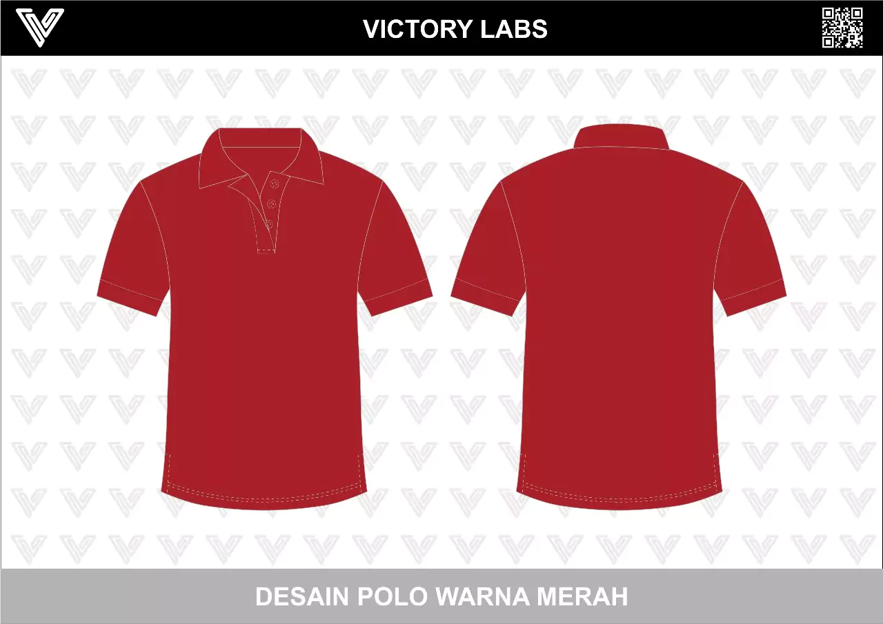 Contoh Gambar Desain Baju Polo Shirt Kaos Kerah Polos Berwarna Merah Yang Dapat Anda Jadikan Sebagai Inspirasi Dan Referensi.